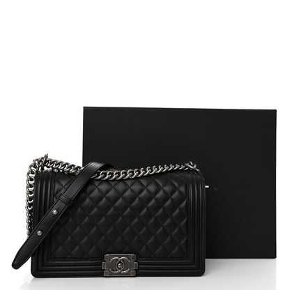 Chanel Lambskin Quilted New Medium Boy Flap Black 2 of 11