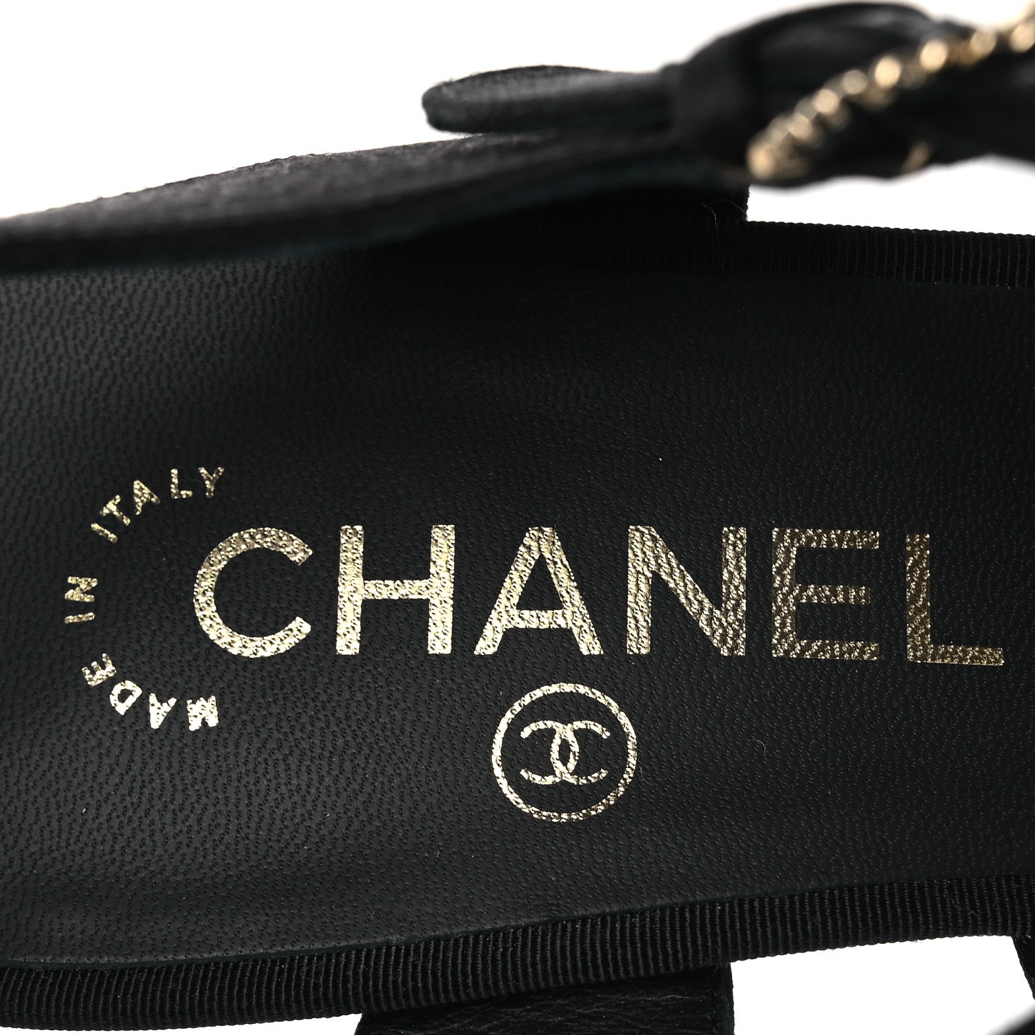 Chanel Kid Suede Pearl Sandals 42 Black 9 of 12