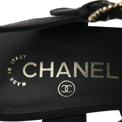 Chanel Kid Suede Pearl Sandals 42 Black 9 of 12