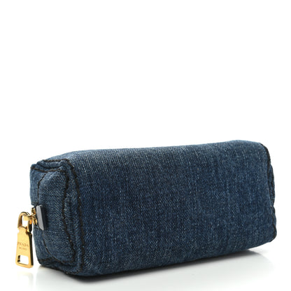 Prada Denim Cosmetic Pouch Bleu 4 of 7