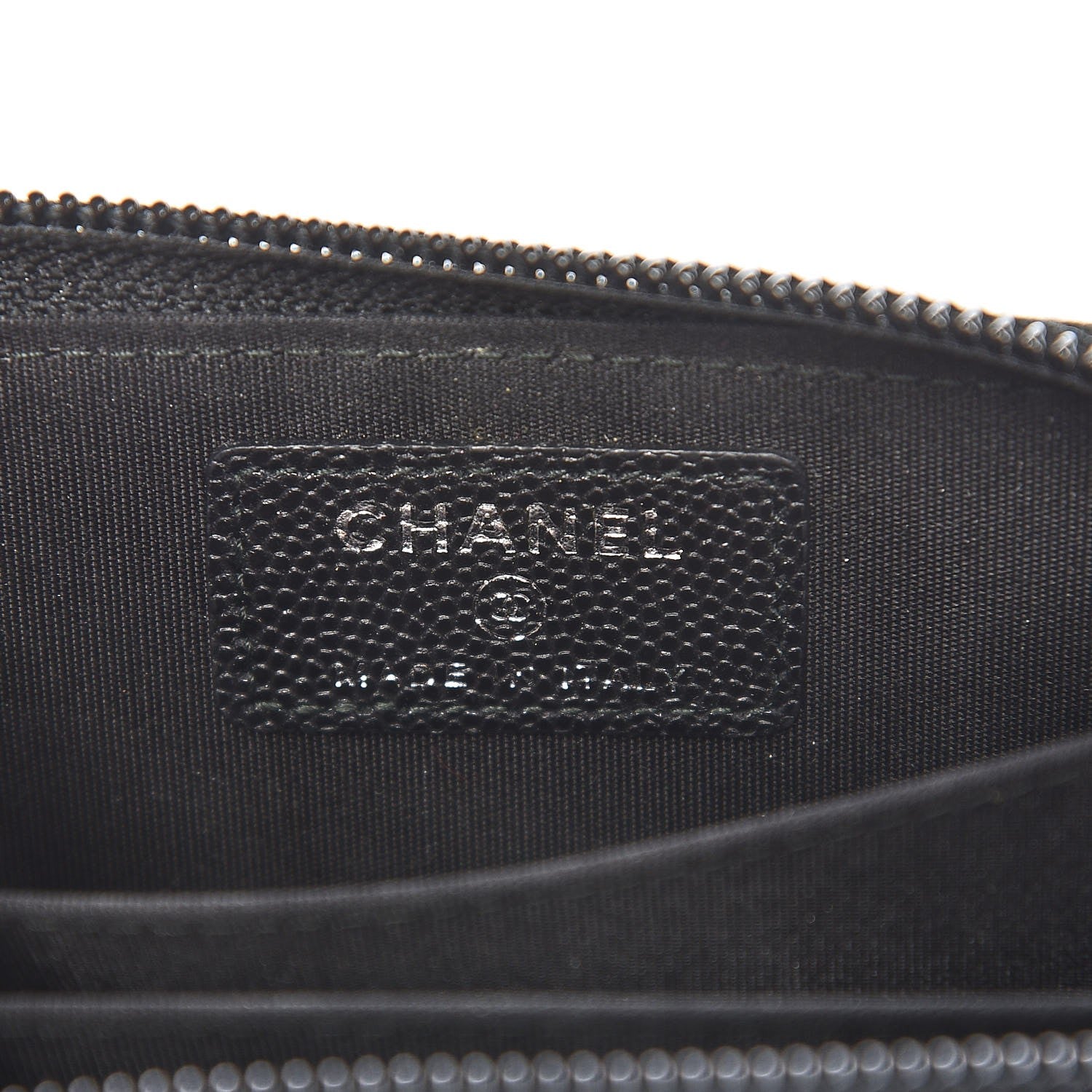 Chanel Caviar Quilted Boy Zip Around Coin Purse Wallet Black 6 of 8