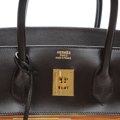 Hermes Box Vibrato Birkin 35 Chocolate 7 of 24