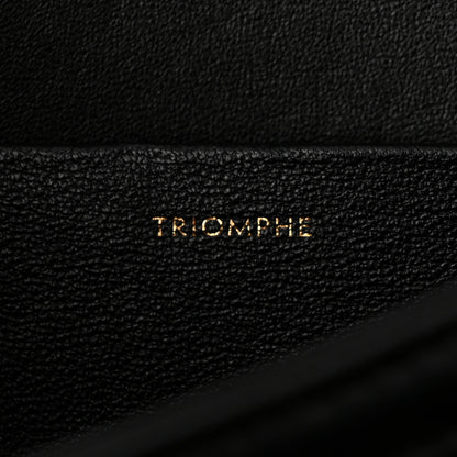 Celine Shiny Calfskin Medium Triomphe Black 8 of 11