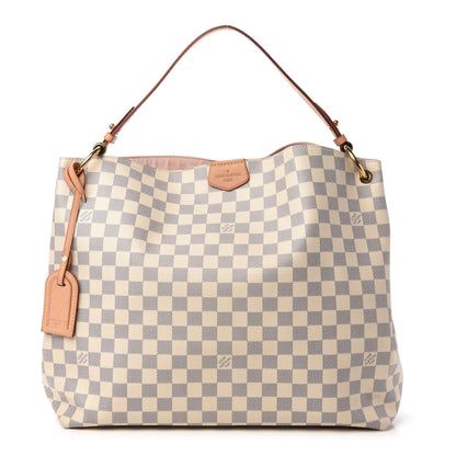 Louis Vuitton Damier Azur Graceful MM Rose Ballerine 1 of 10