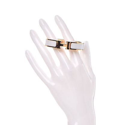 Hermes Enamel Narrow Clic Clac H Bracelet PM White 2 of 7