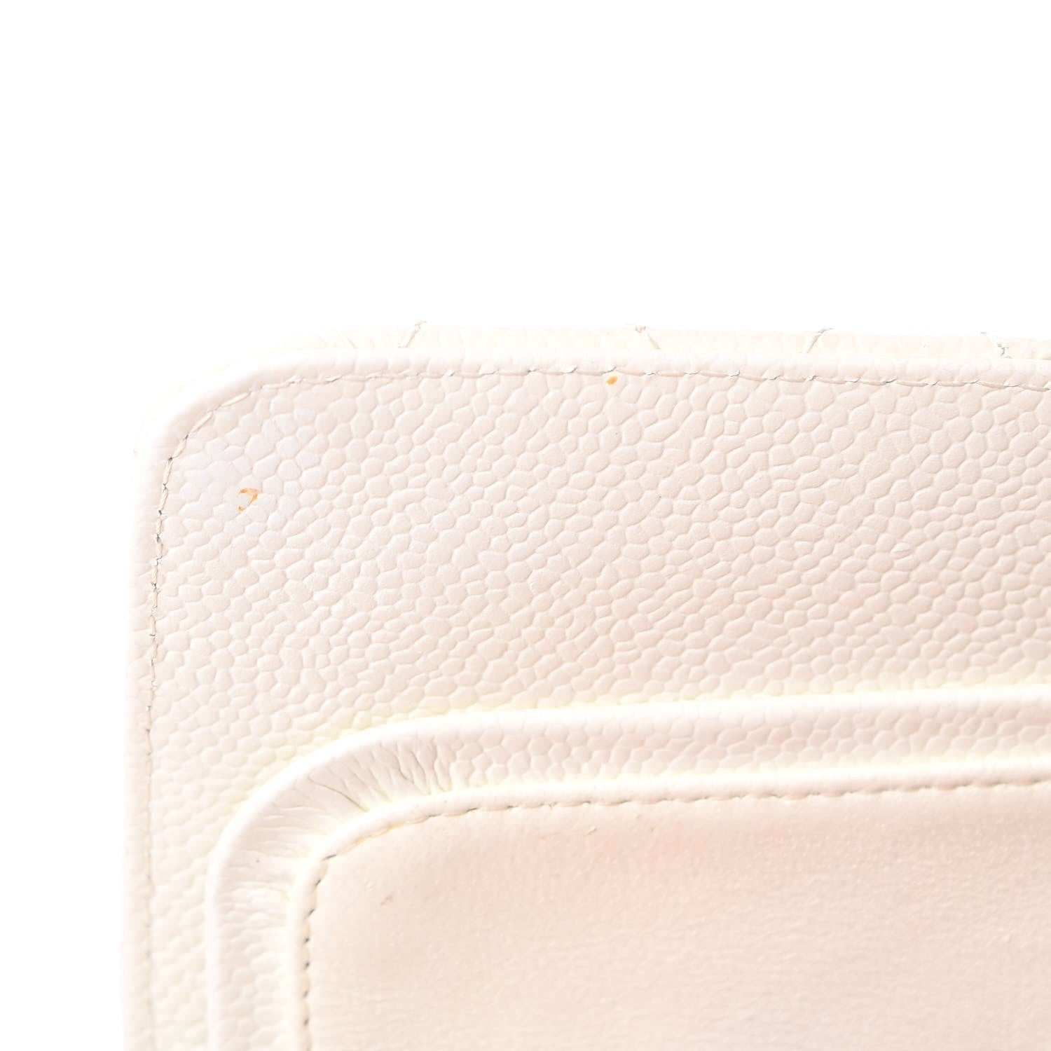 Chanel Caviar Quilted Medium Double Flap White 11 of 15