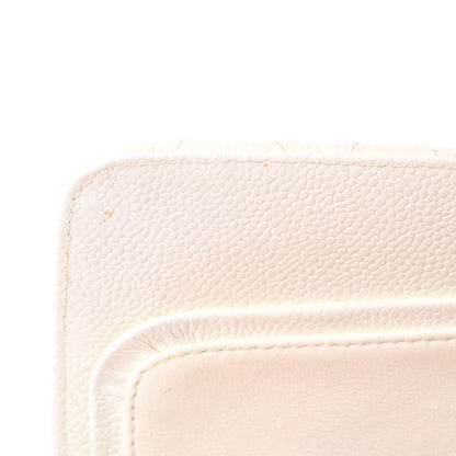 Chanel Caviar Quilted Medium Double Flap White 11 of 15
