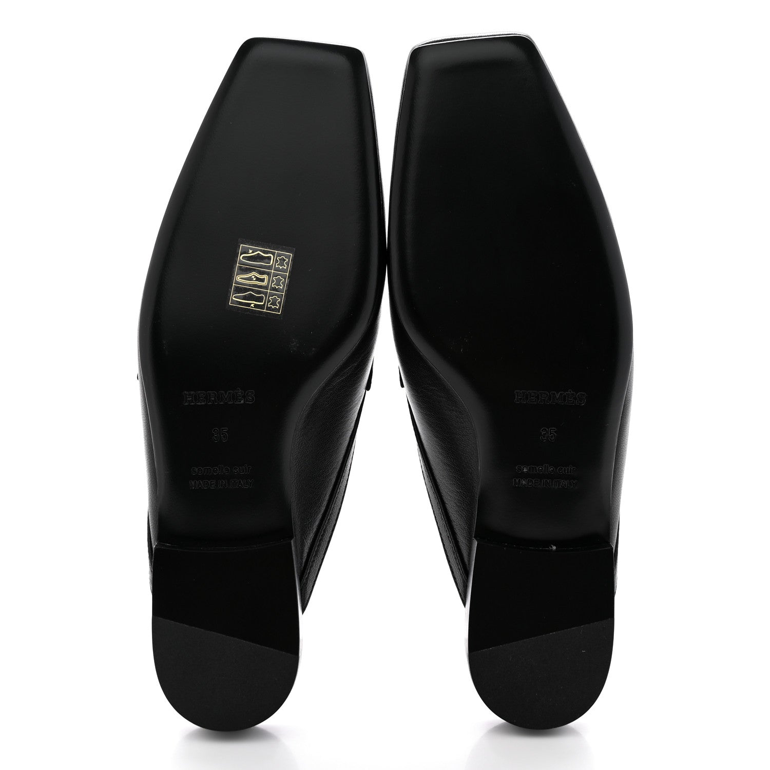 Hermes Goatskin Groupie Mules 35 Black 5 of 12