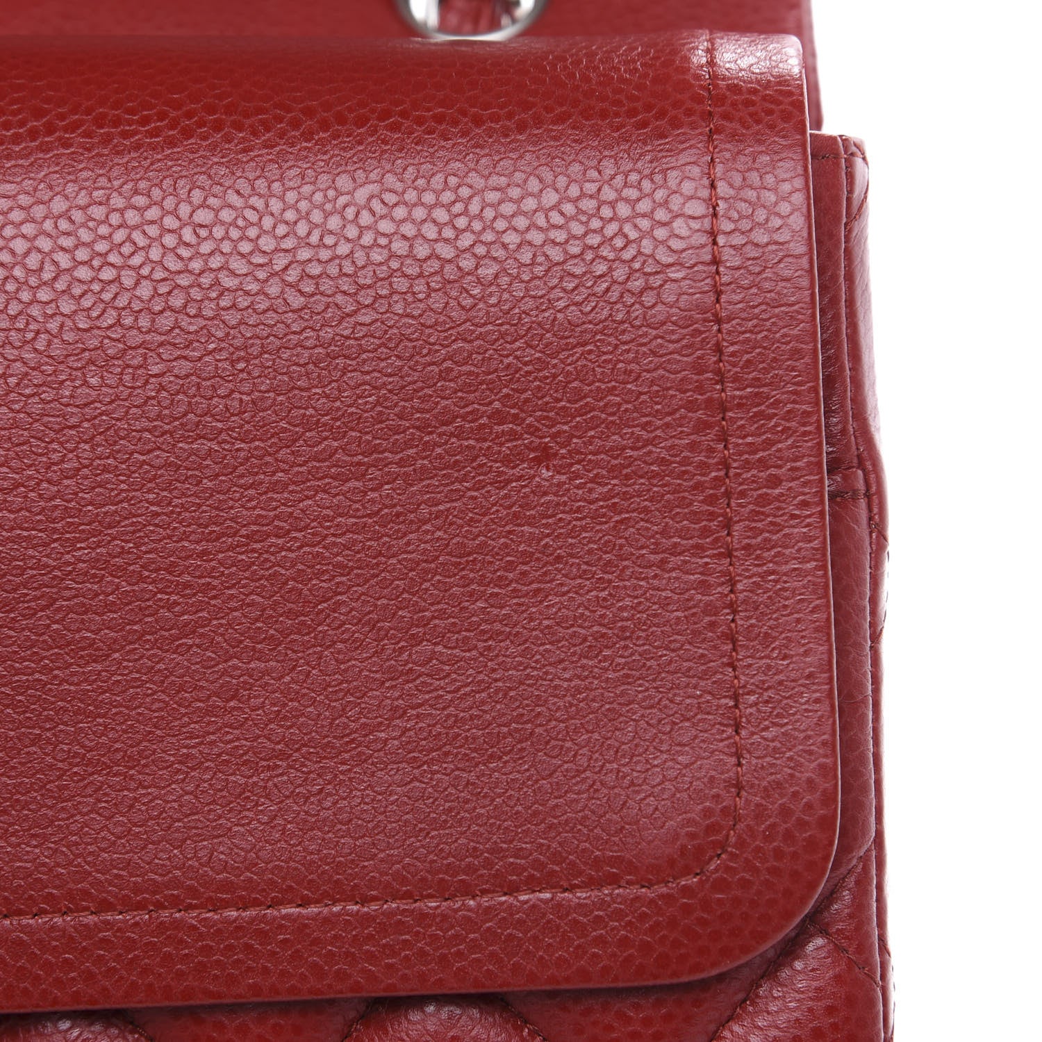 Chanel Caviar Quilted Maxi Double Flap Red 11 of 13