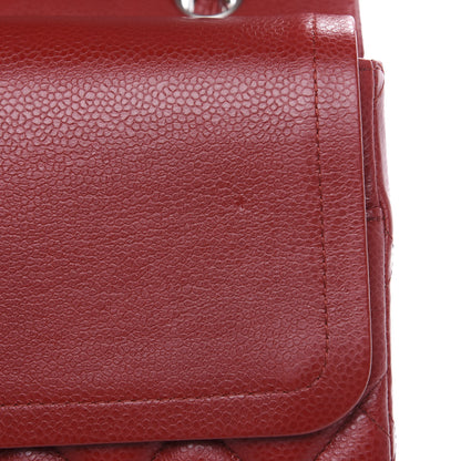 Chanel Caviar Quilted Maxi Double Flap Red 11 of 13
