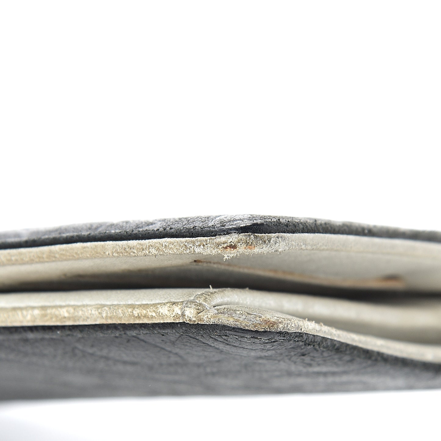 Lambskin Camellia Embossed Yen Wallet Black