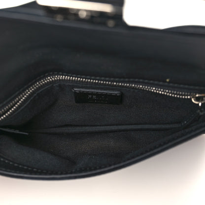 Fendi Recycled Nylon Vitello Grace Light Pequin Baguette Belt Pouch Black 5 of 9