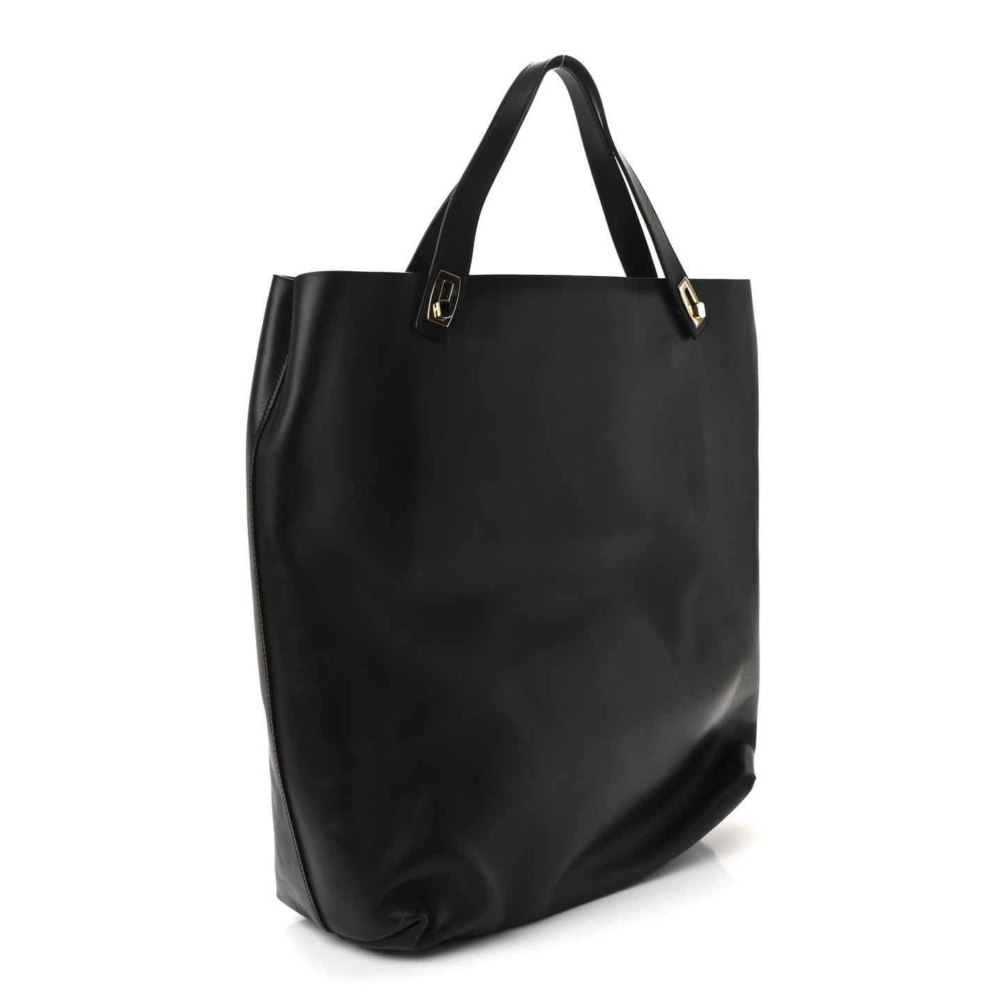 Calfskin Pocket Tote Black