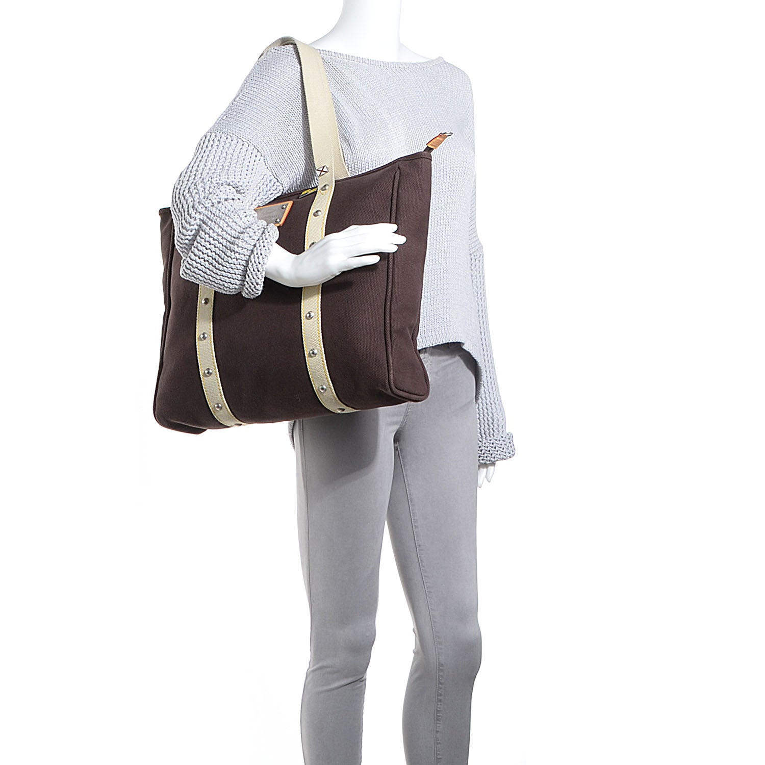 Louis Vuitton Toile Antigua Cabas GM Tote Brown 2 of 7