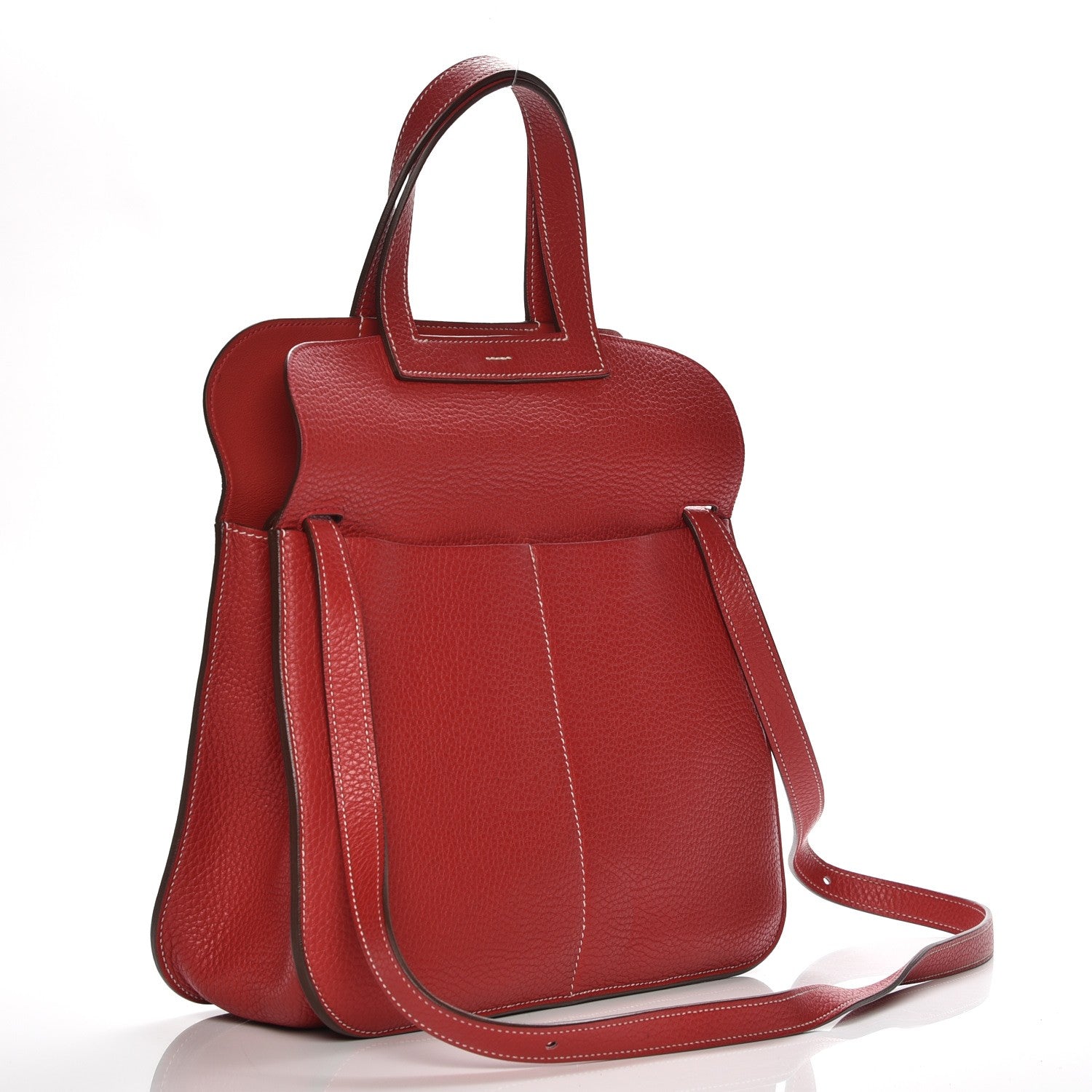 Hermes Taurillon Clemence Halzan 31 Rouge Casaque 4 of 10