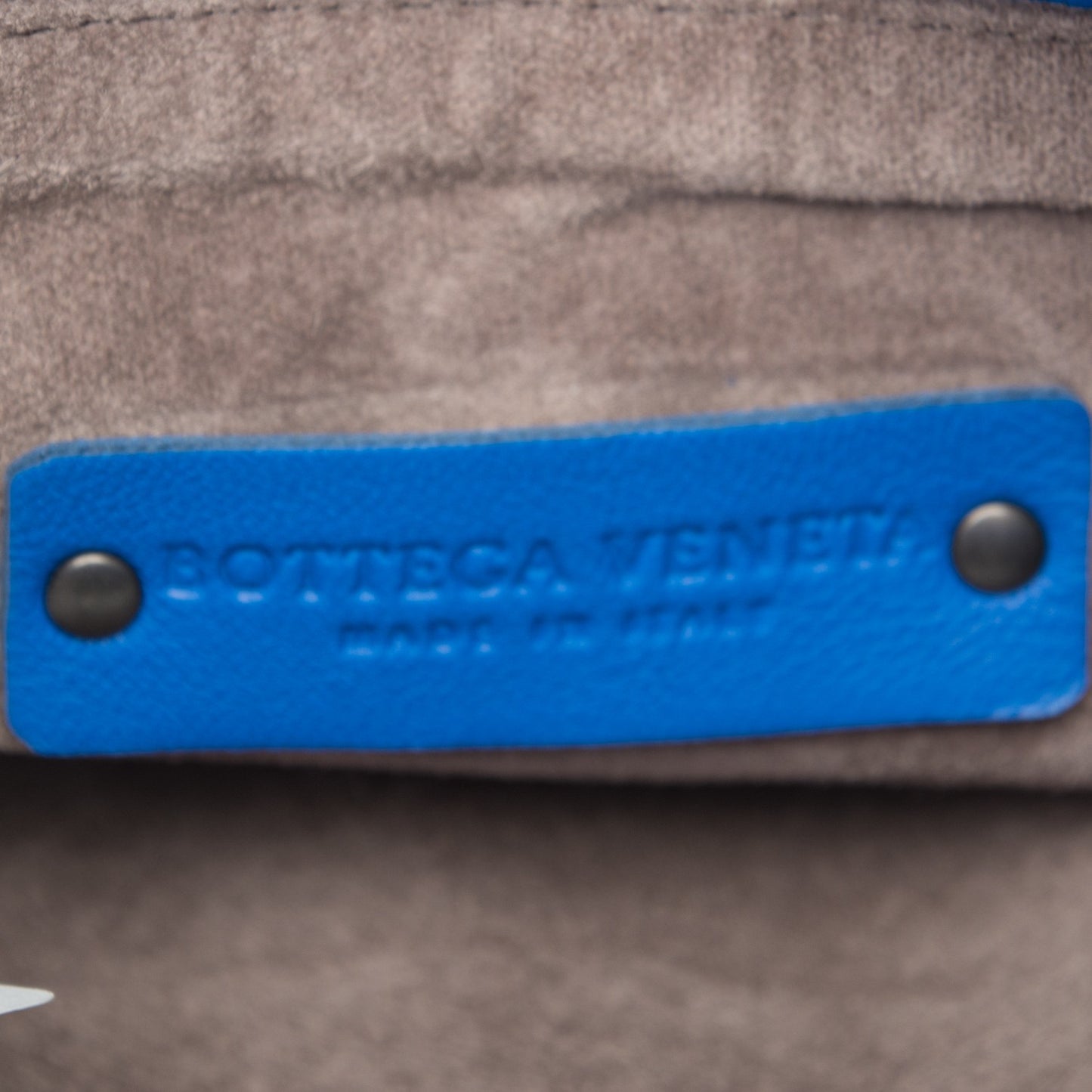 Nappa Intrecciato Large Veneta Hobo Cobalt
