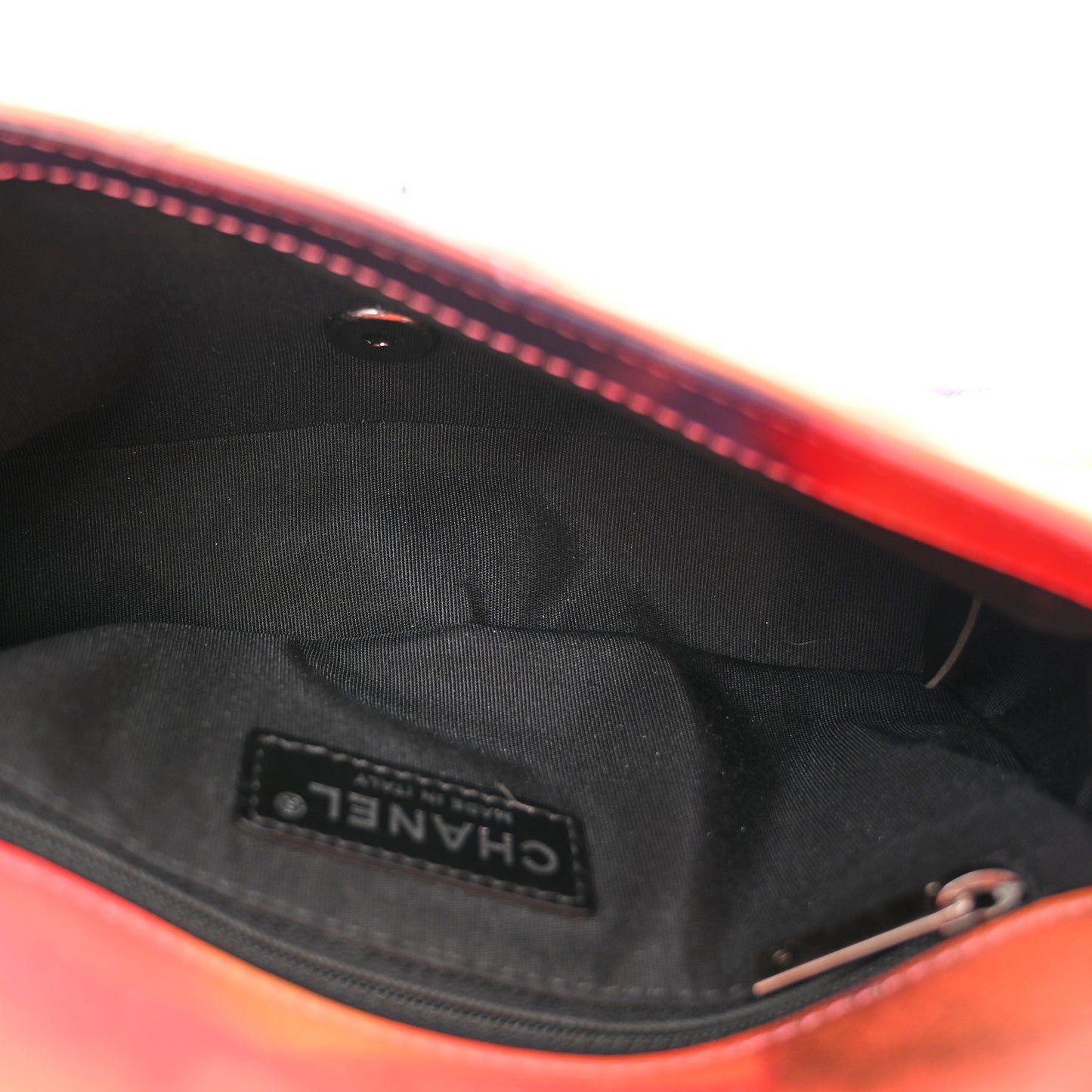 Lambskin Quilted Small Flower Power Flap Ecru Orange Red Purple