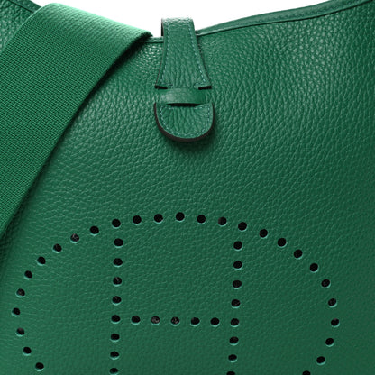 Hermes Taurillon Clemence Evelyne III PM Vert Vertigo 8 of 11