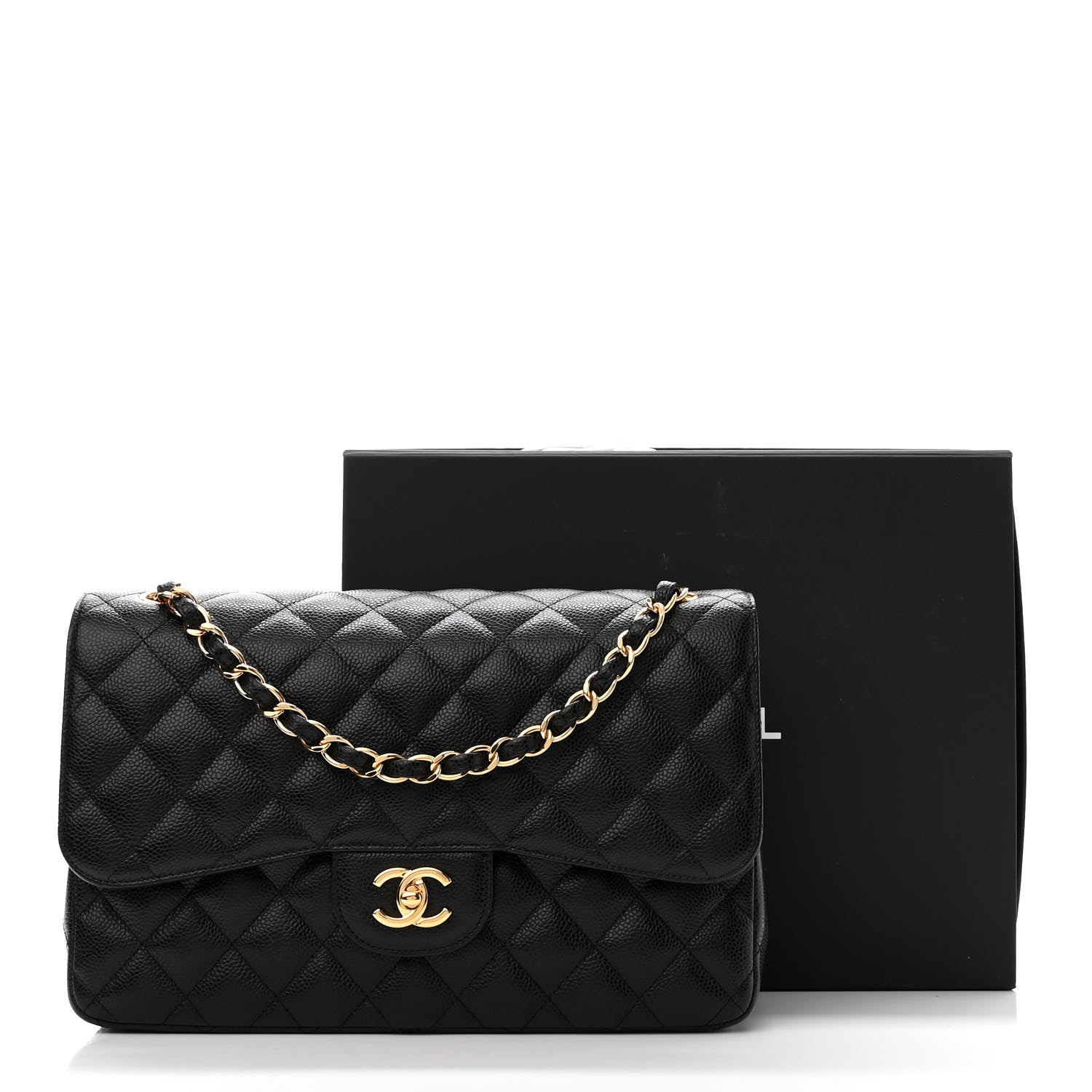 Chanel Caviar Quilted Jumbo Double Flap Black 11 of 11