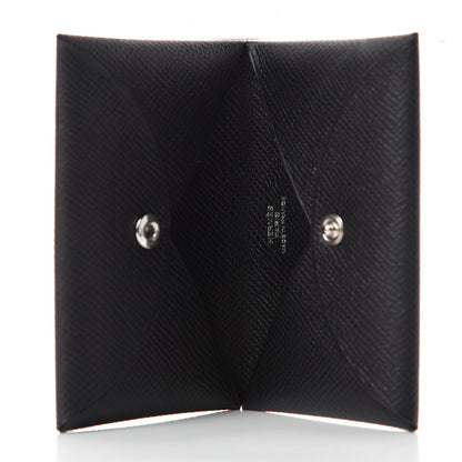 Hermes Epsom Calvi Card Case Black 5 of 8