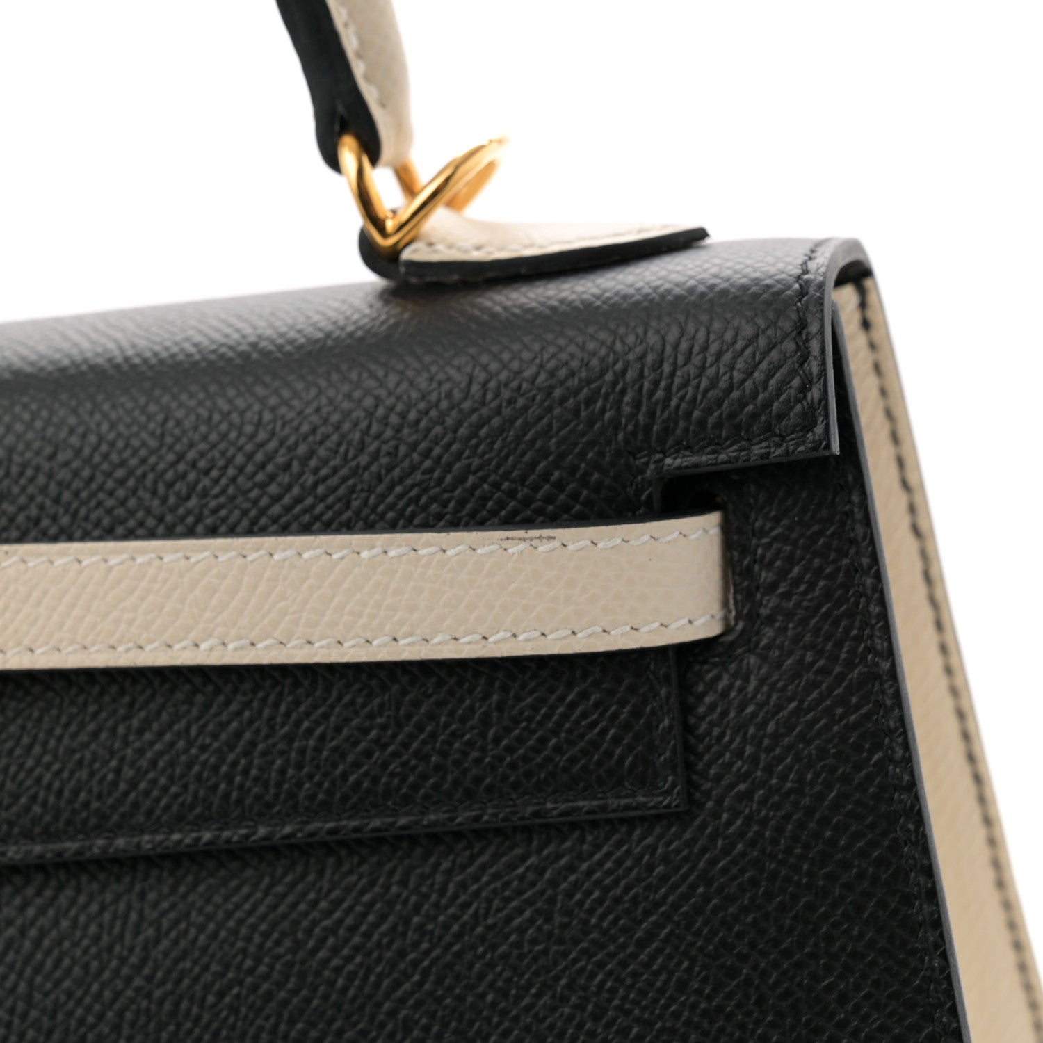 Hermes Epsom Horseshoe Kelly Sellier 25 Black Nata 11 of 14
