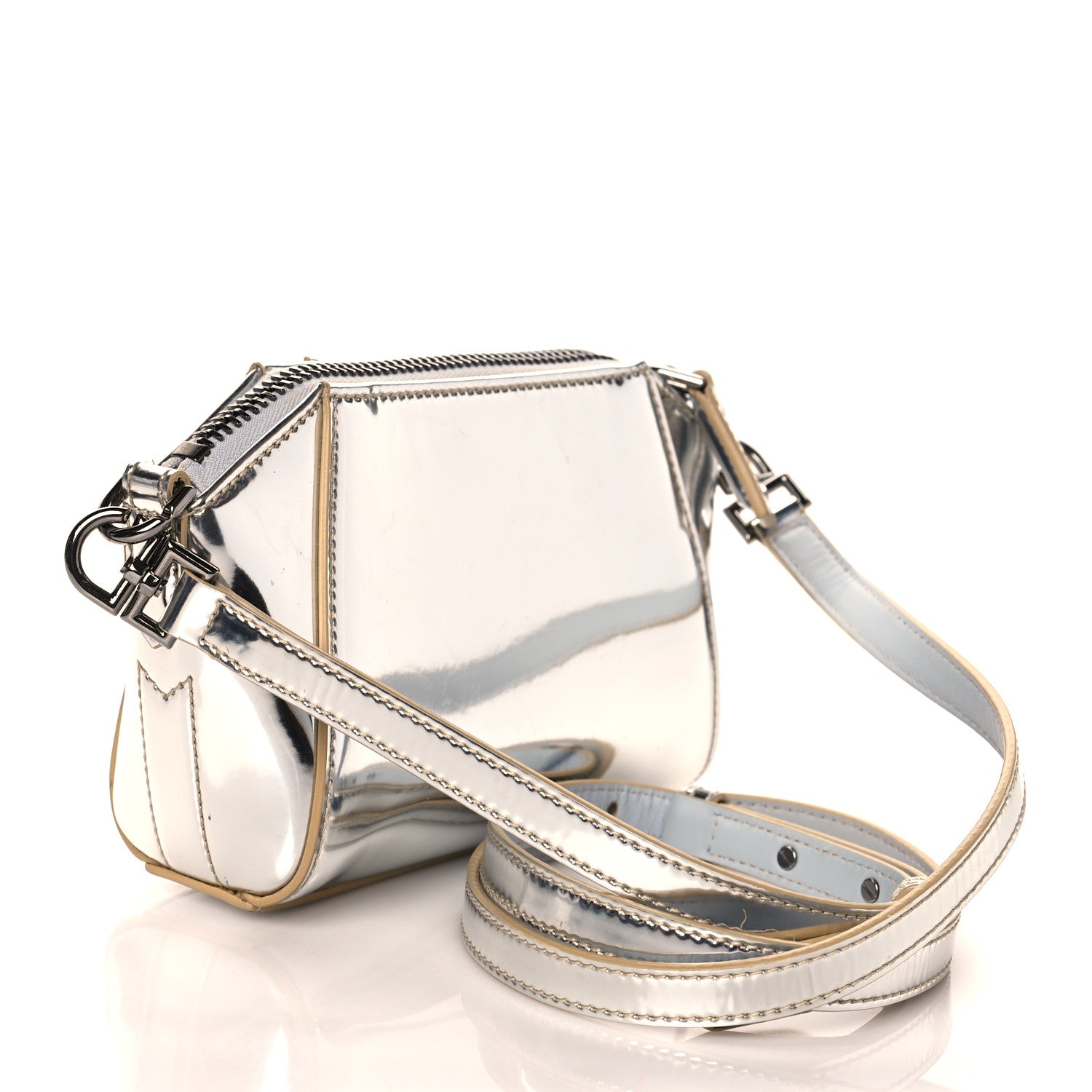 Givenchy Polyurethane Nano Antigona Silver 2 of 8