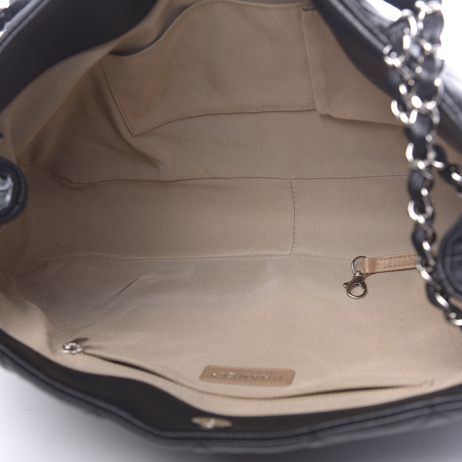 Chanel Caviar Quilted Expandable Zip Shoulder Bag Black 6 of 12