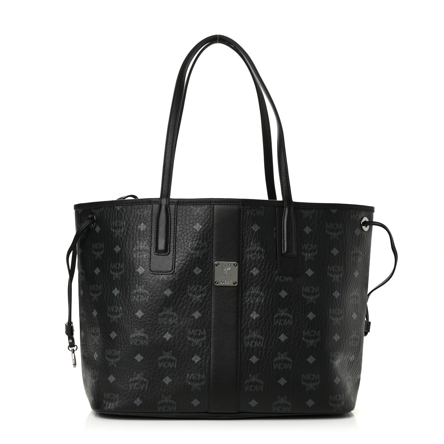 MCM Visetos Medium Liz Reversible Shopper Tote Black 1 of 16