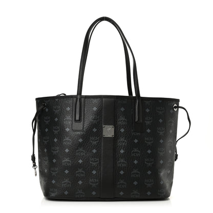 MCM Visetos Medium Liz Reversible Shopper Tote Black 1 of 16