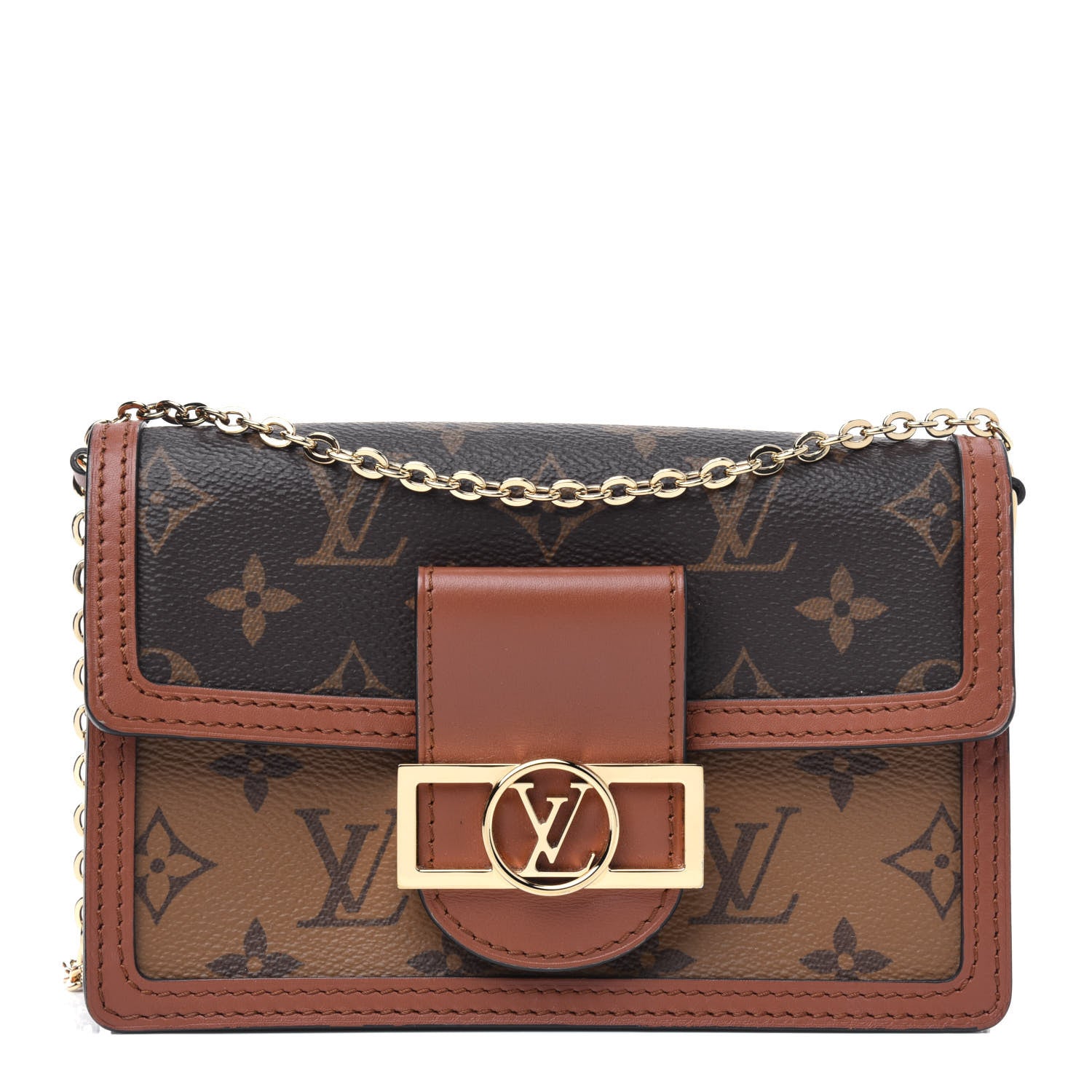 Louis Vuitton Reverse Monogram Dauphine Chain Wallet 1 of 16