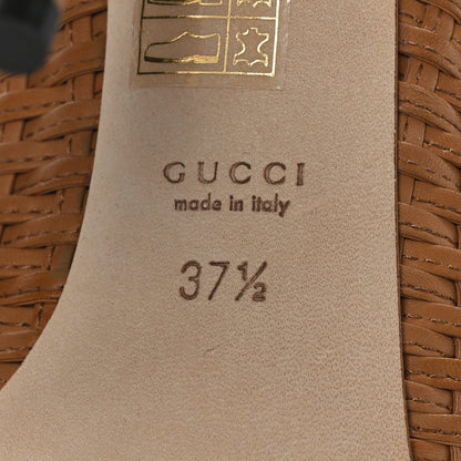 Gucci Calfskin Peep Toe Ankle Boots 37.5 New Banana 6 of 6