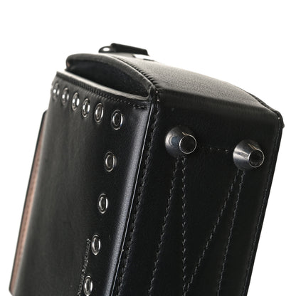 Alexander McQueen Fine Grain Goatskin Perforated Box Shoulder Bag 16 Black 13 of 16
