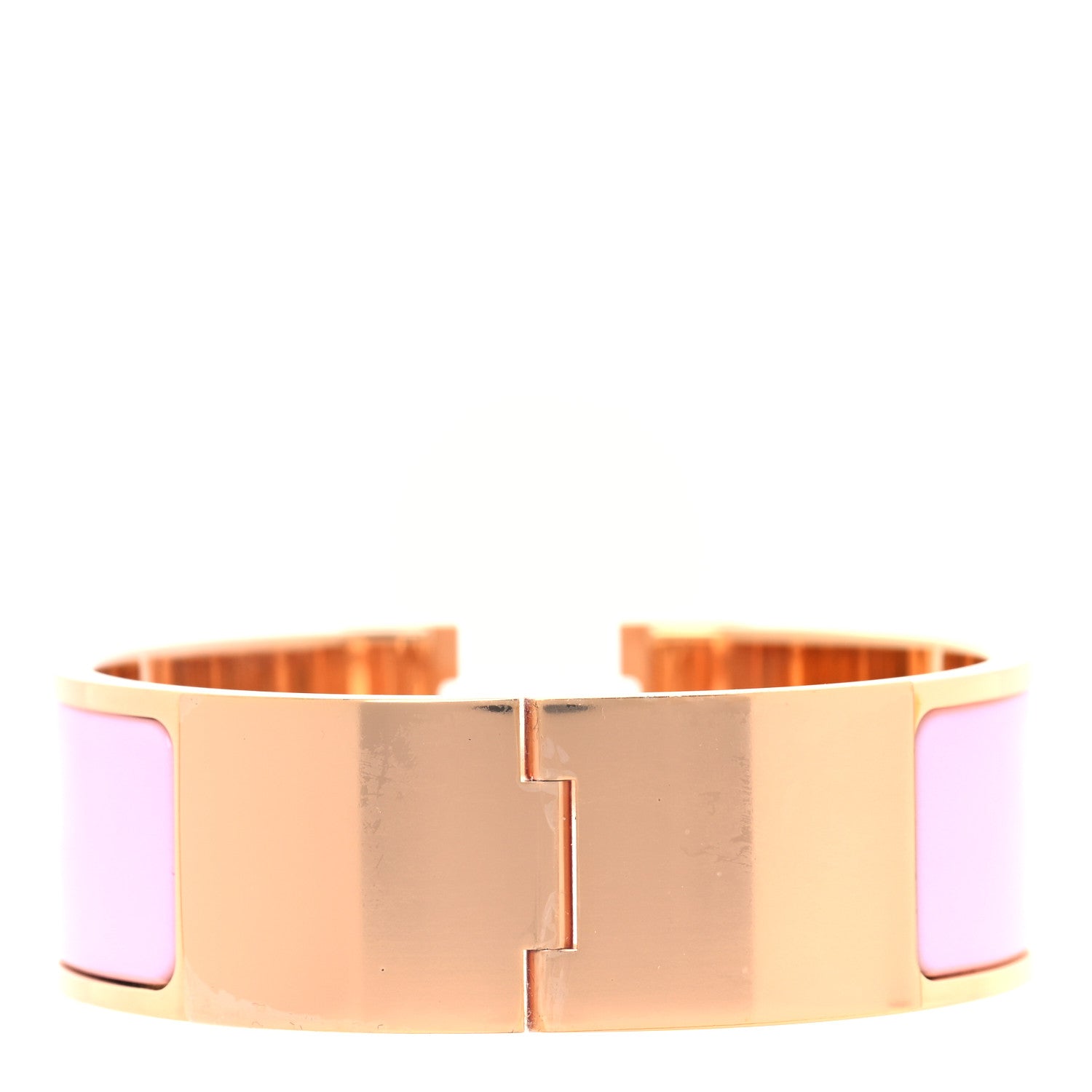 Hermes Enamel Wide Clic Clac H Bracelet PM Rose Dragee 4 of 6