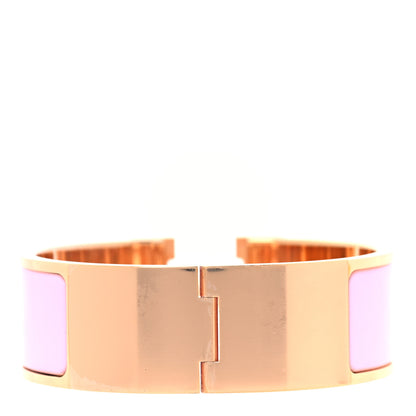 Hermes Enamel Wide Clic Clac H Bracelet PM Rose Dragee 4 of 6
