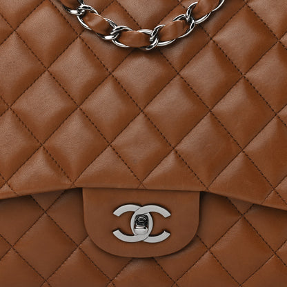 Chanel Lambskin Quilted Jumbo Single Flap Dark Brown 8 of 15