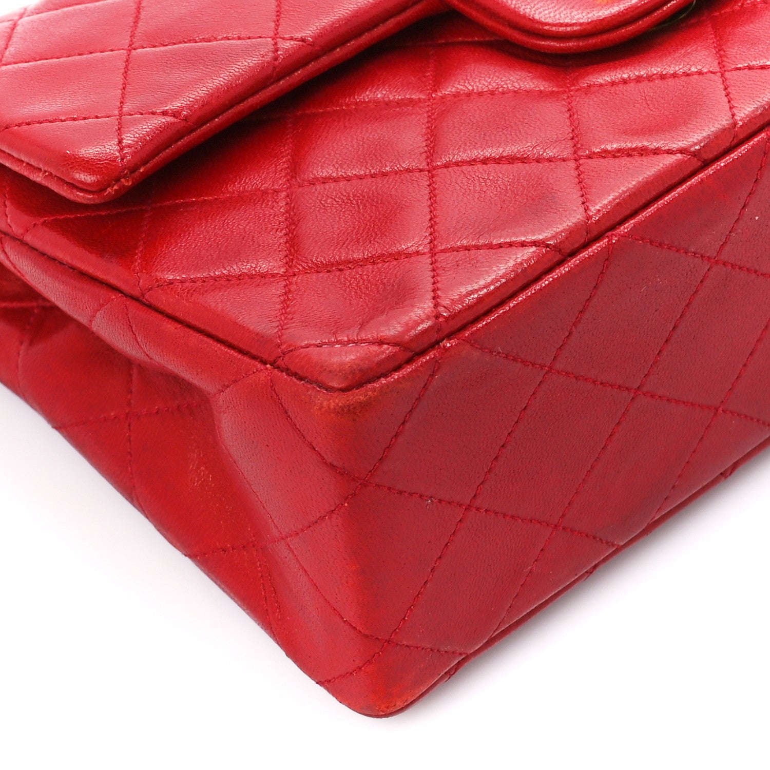 Chanel Lambskin Quilted Small Double Flap Red 8 of 16