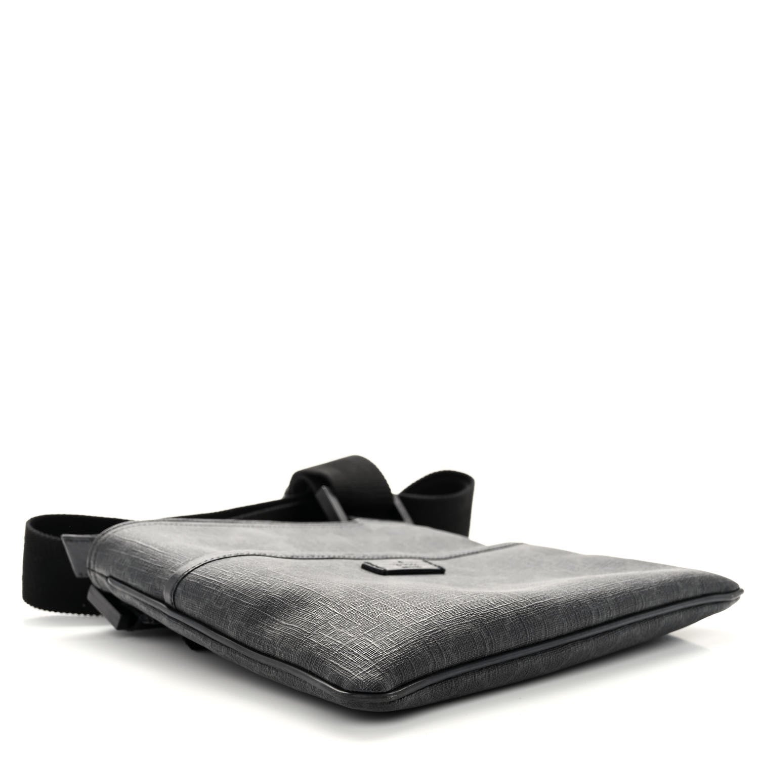 Gucci GG Plus Flat Messenger Bag Black Grey 4 of 9