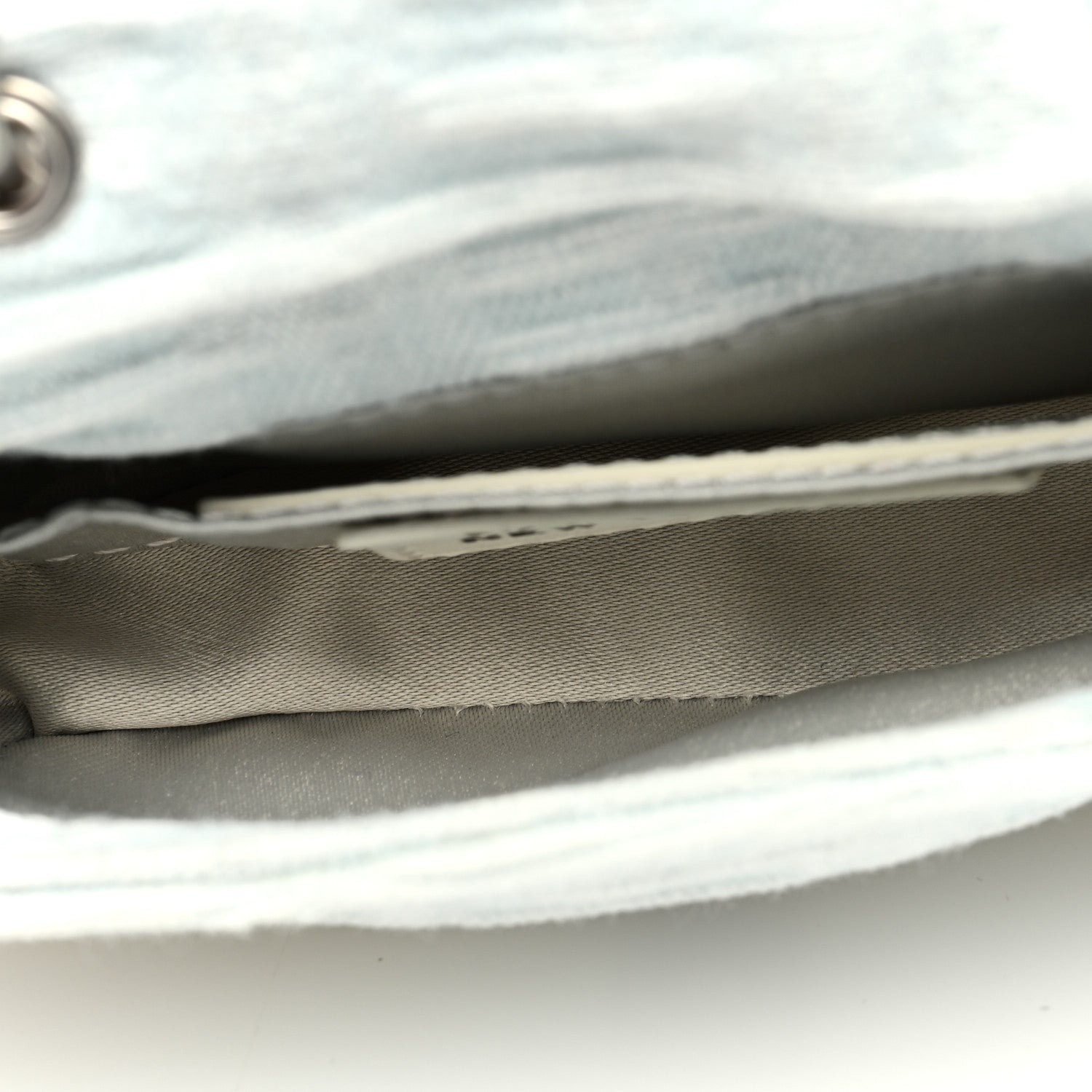 Fendi X MARC JACOBS Bleached Denim Logo Baguette Charm Off White 5 of 9