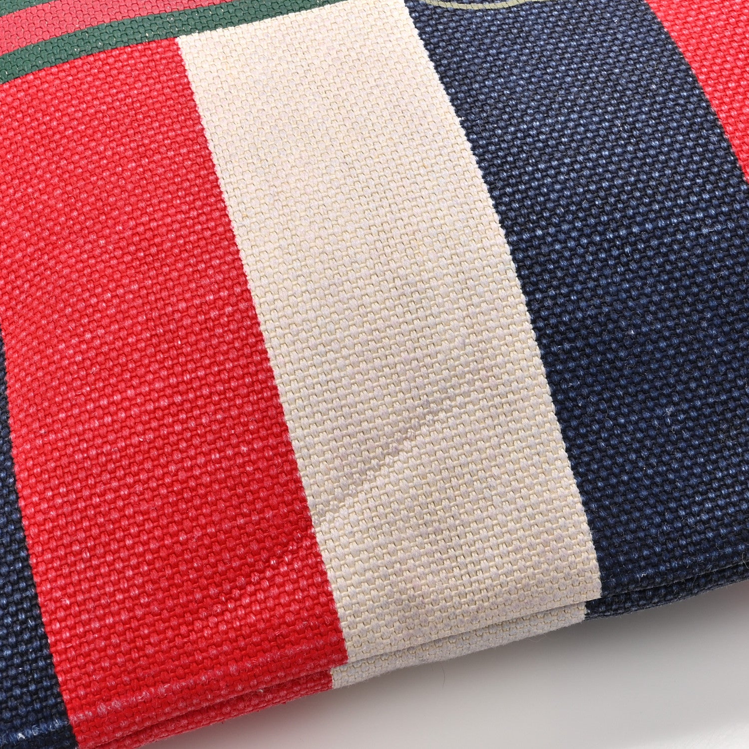 Gucci Canvas Logo Sylvie Stripe Drawstring Backpack Red 11 of 11