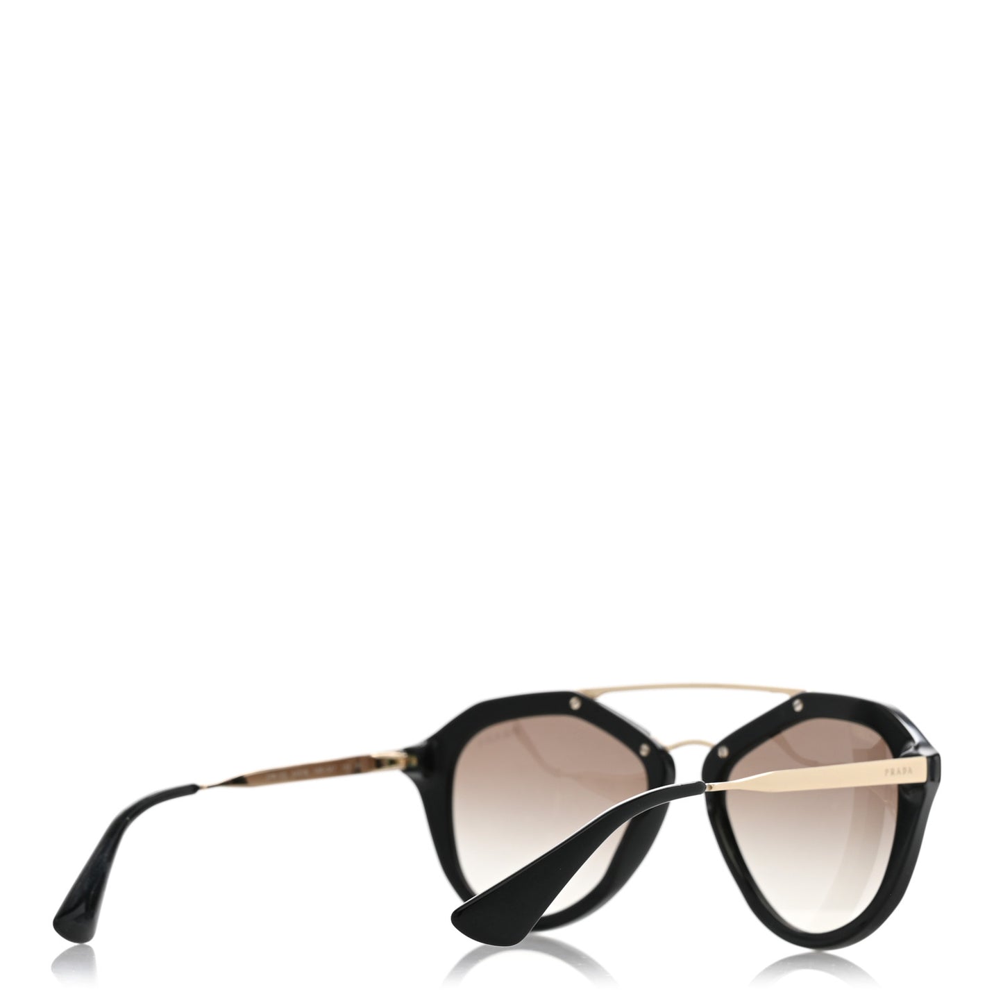 Acetate Metal Cinema Sunglasses SPR 12Q Black