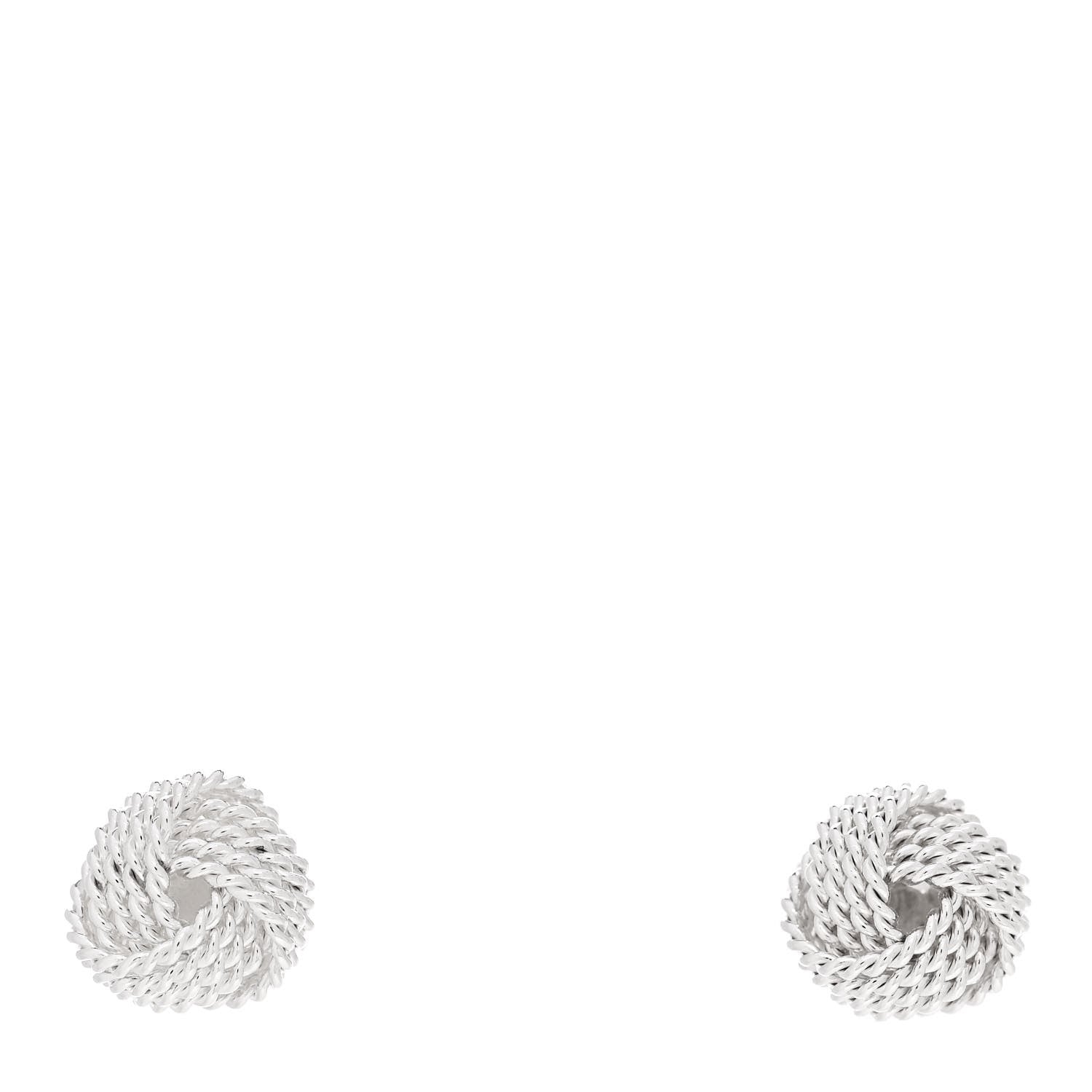 Tiffany Sterling Silver Twist Knot Earrings 1 of 4