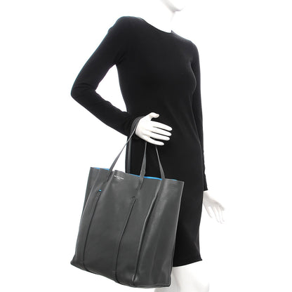 Balenciaga Veau Baltimore Double Sided Medium Everyday Tote Gris Fossile Bleu Turquoise 2 of 8