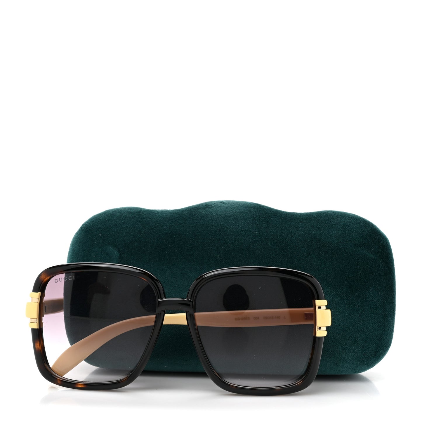 Acetate Interlocking G Square Sunglasses GG1066S Tortoise Beige