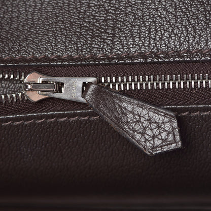 Hermes Taurillon Clemence Birkin 35 Chocolate 32 of 37