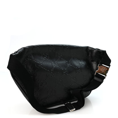 Gucci Calfskin GG Tennis Embossed Pocket Belt Bag Black 2 of 9