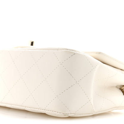 Chanel Lambskin Quilted Mini Rectangular Flap White 7 of 13