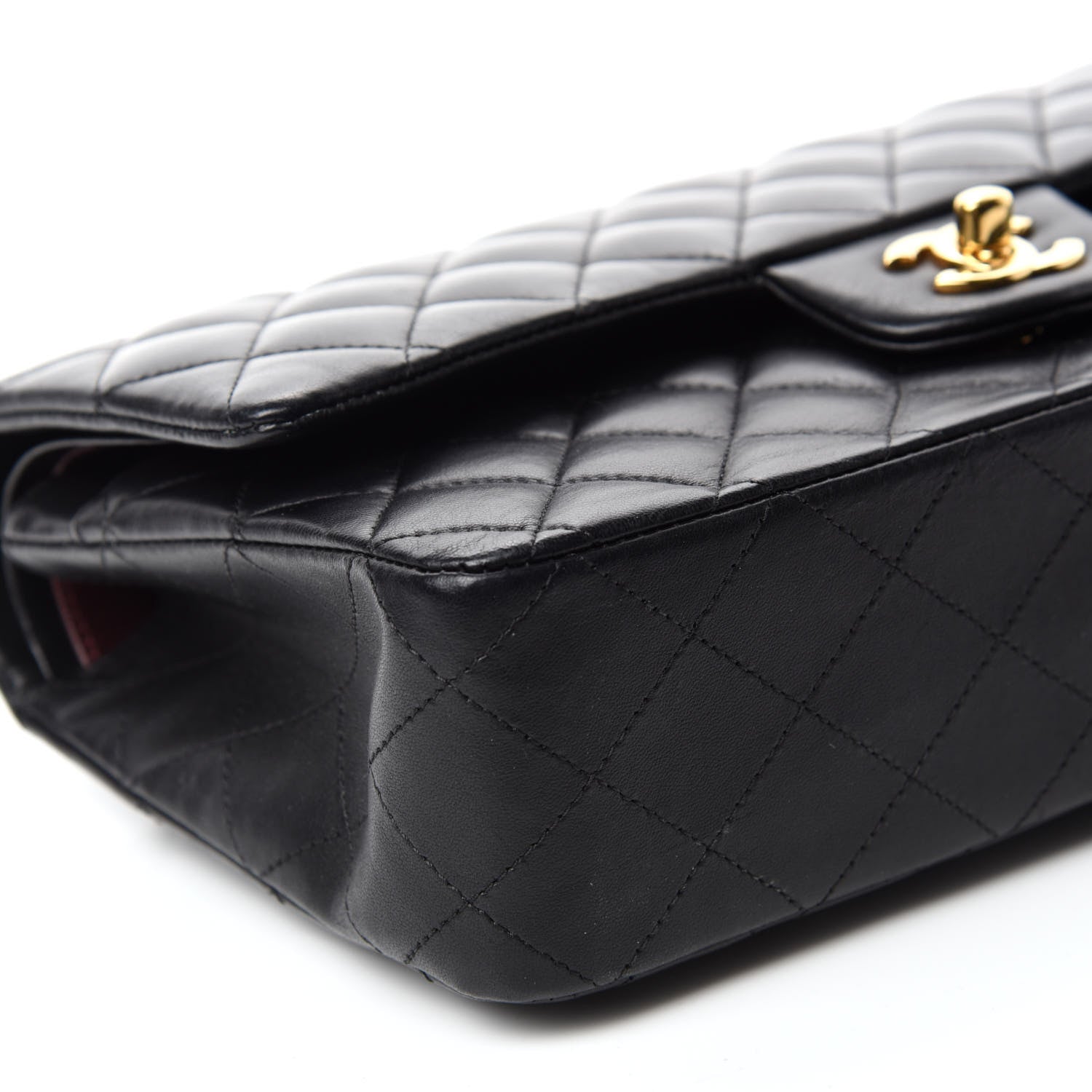 Chanel Lambskin Quilted Medium Double Flap Black 6 of 18