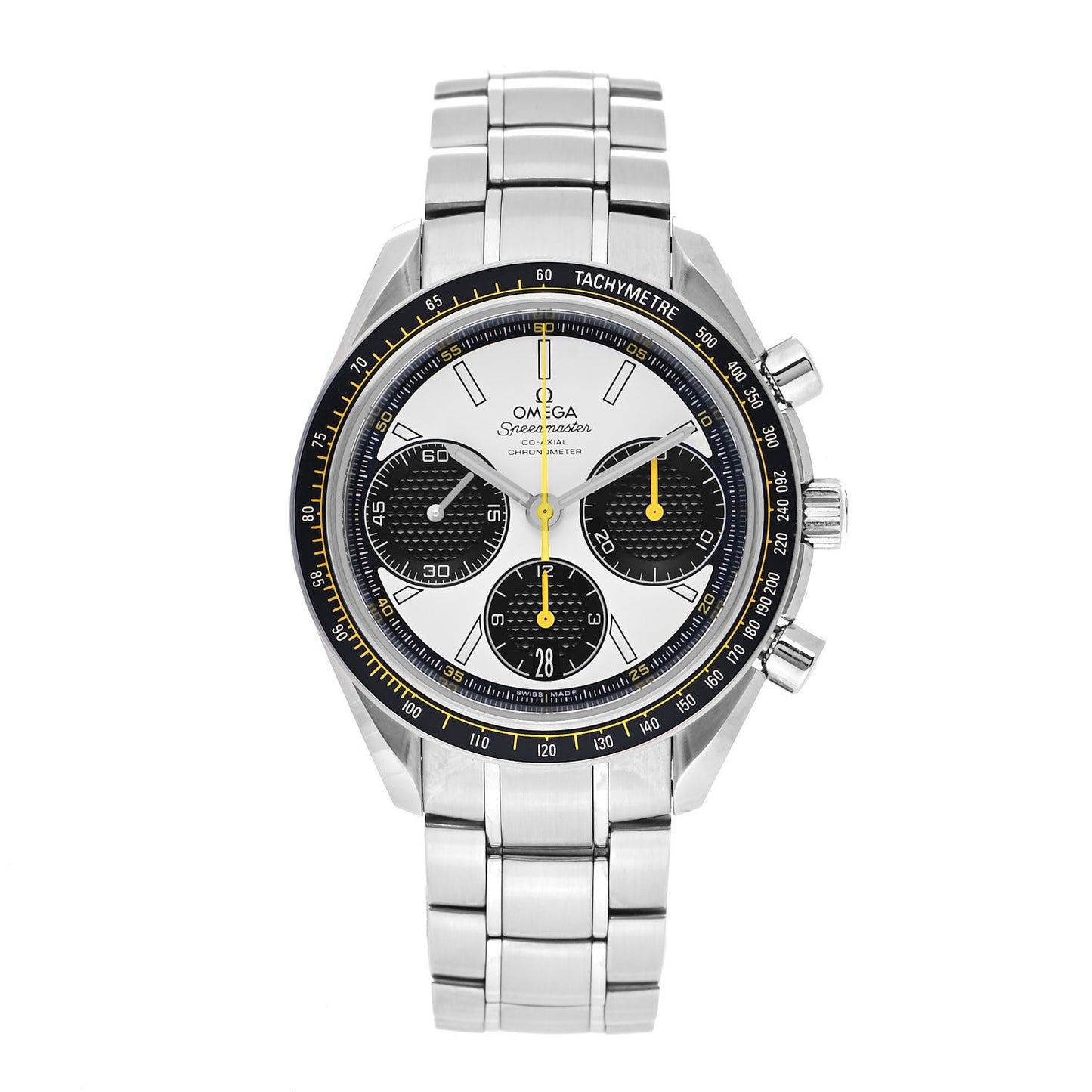 Stainless Steel 40mm Speedmaster Racing Co-Axial Chronograph Automatic Watch White 326.30.40.50.04.001