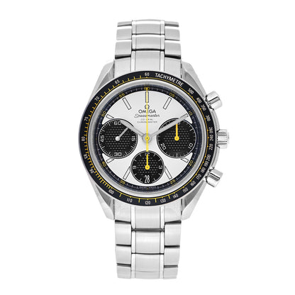 Omega Stainless Steel 40mm Speedmaster Racing Co-Axial Chronograph Automatic Watch White 326.30.40.50.04.001 1 of 5