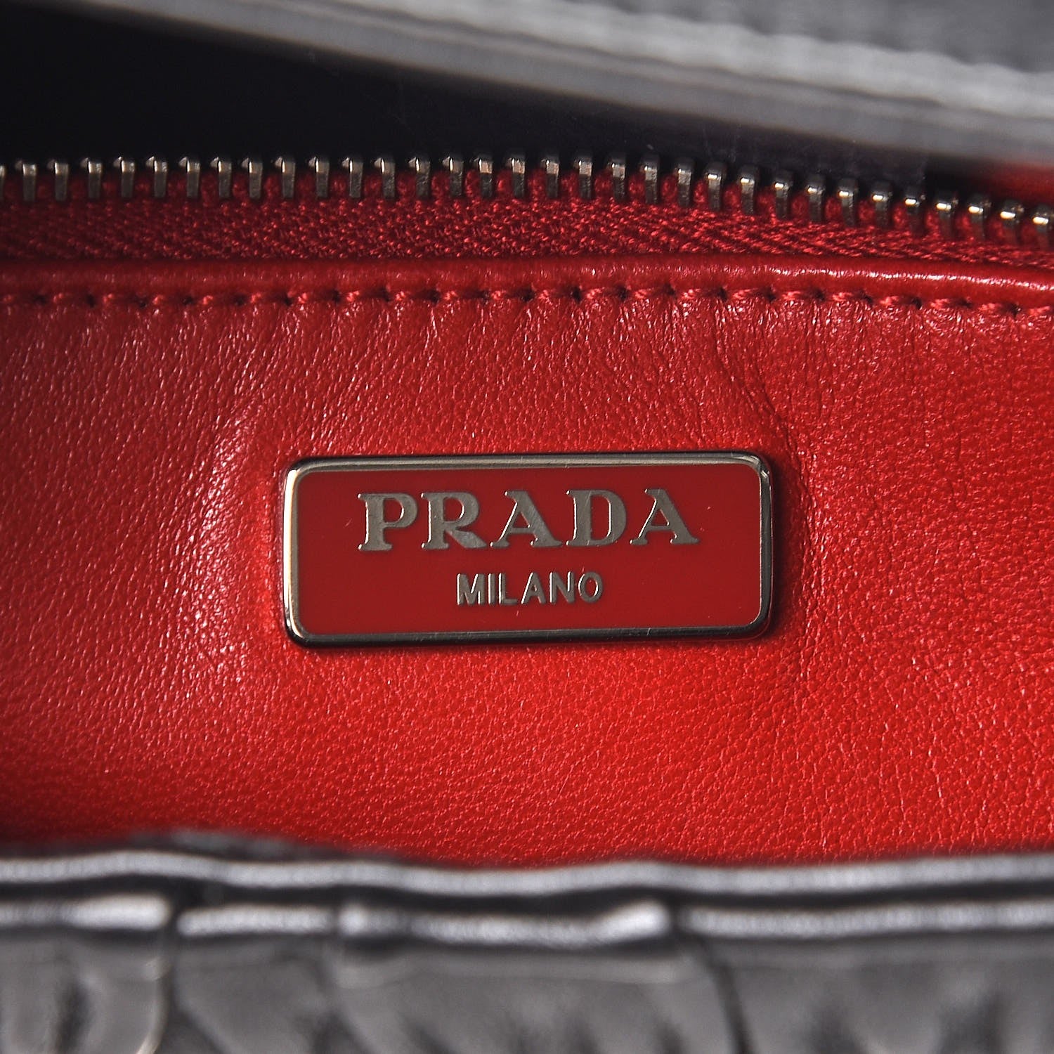 Prada Nappa Gaufre Sound Chain Flap Shoulder Bag Black 6 of 9